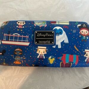 Loungefly Blue Disney Parks Character Print Wallet